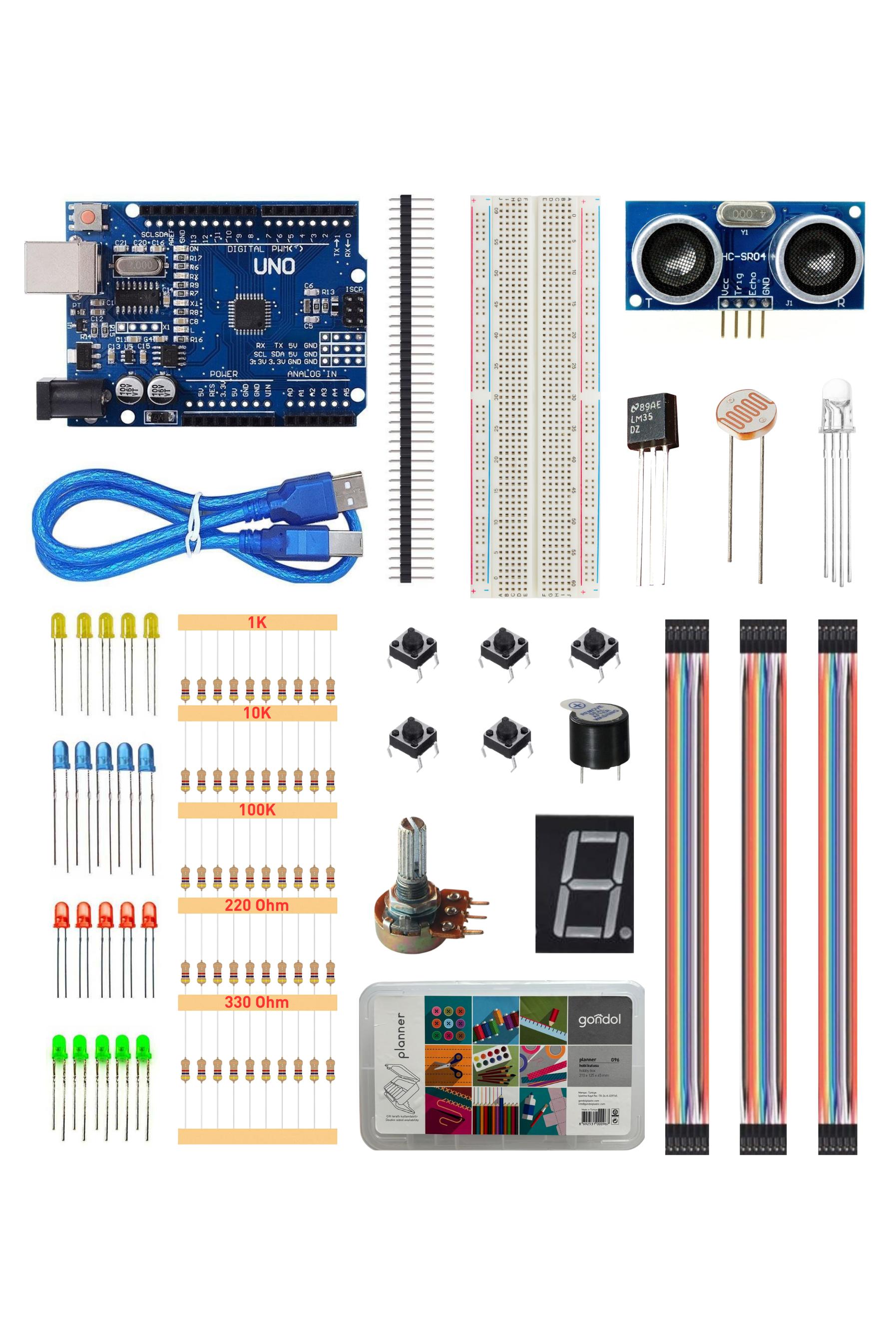 Arduino%20147%20Parça%20Ekonomik%20Başlangıç%20Seti%20(%20Malzeme%20Kutulu%20)